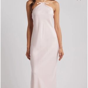 Wayf Strapless Light Pink Dress